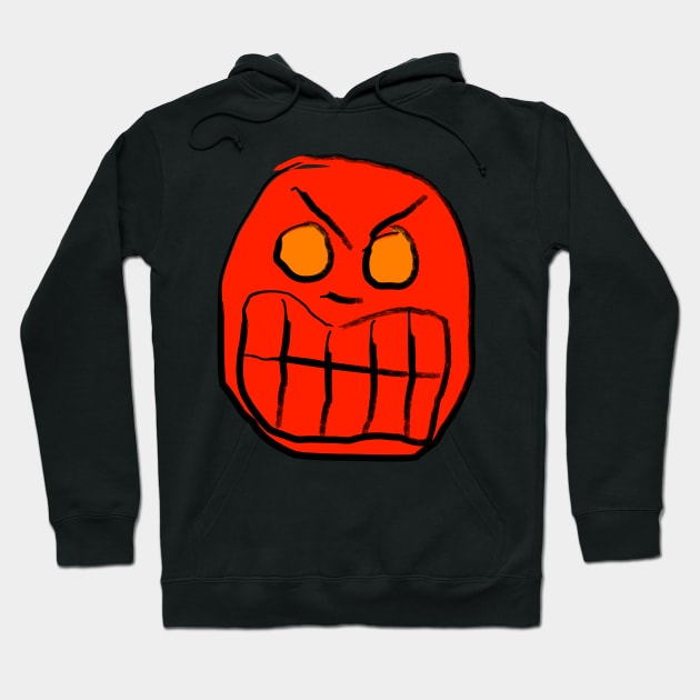 red angry face Hoodie by pauloneill-art